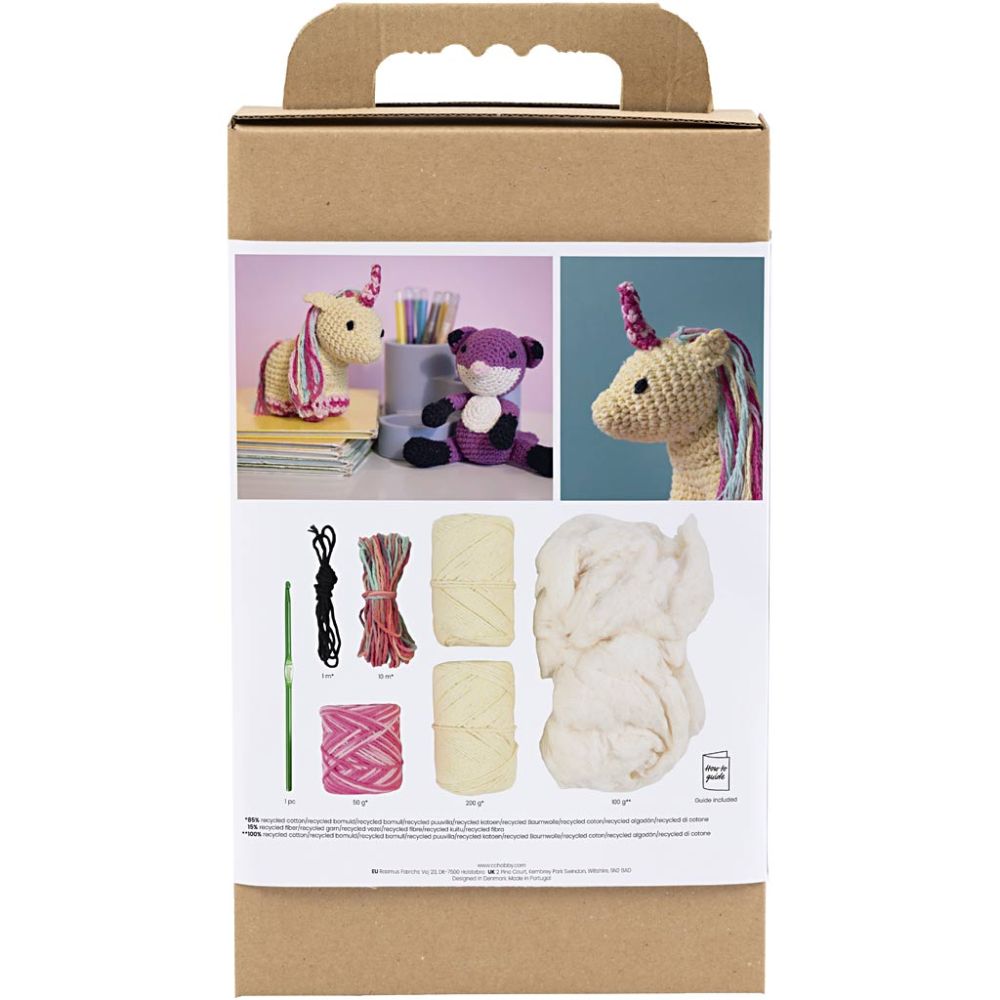 DIY Amigurumi Kit Enhörning